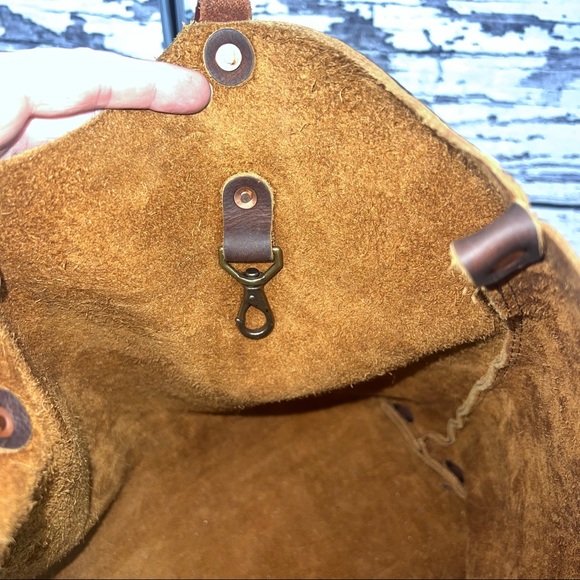 Holy Cow Leather Goods - Full Grain Medium Leather ‘Jenny’ Tote - Brown - Picture 14 of 15